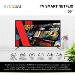 Smart TV 50'' 4K Ultra HD Netflix YouTube PrimeVideo Screencast USB HDMI