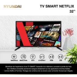 Smart TV 32'' HD Netflix YouTube PrimeVideo Screencast USB HDMI