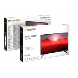 Smart TV 24'' HD Netflix YouTube PrimeVideo Screencast USB HDMI