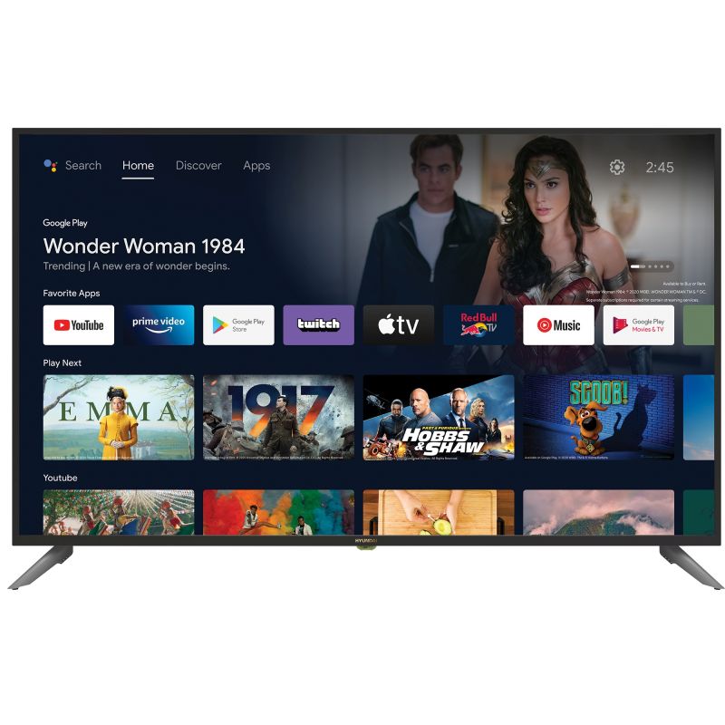 Android TV 55'' 4K Ultra HD Google Assistant et NetflixYouTube Chromecast