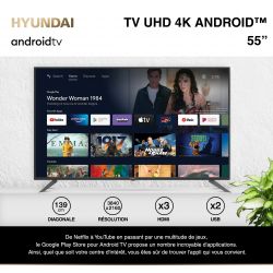 Android TV 55'' 4K Ultra HD Google Assistant et NetflixYouTube Chromecast