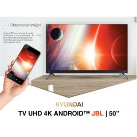 Android TV 50'' 4K JBL Barre de son - Ultra HD Google Assistant et Netflix