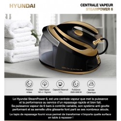 Centrale vapeur STEAM POWER 6 et tapis de repassage  