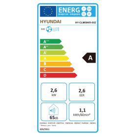 Climatiseur mobile 3 en 1 HYUNDAI 9000 BTU - Classe A - Système à auto-évaporation