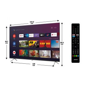 POLAROID - ANDROID TV LED - 65" (164cm) - 4K UHD - WiFi - Bluetooth 5.0 - Netflix - YouTube - 4x HDMI - 3x USB