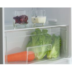 Réfrigérateur table top 88L inox avec porte reversible et freezer 10L
