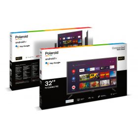 POLAROID - ANDROID TV LED - 32" (80cm) - HD - WiFi - Bluetooth 5.0 - Netflix - YouTube - 3x HDMI - 2x USB