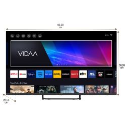 TV SMART VIDAA 43'' QLED 109 cm Netflix Youtube Prime Vidéo