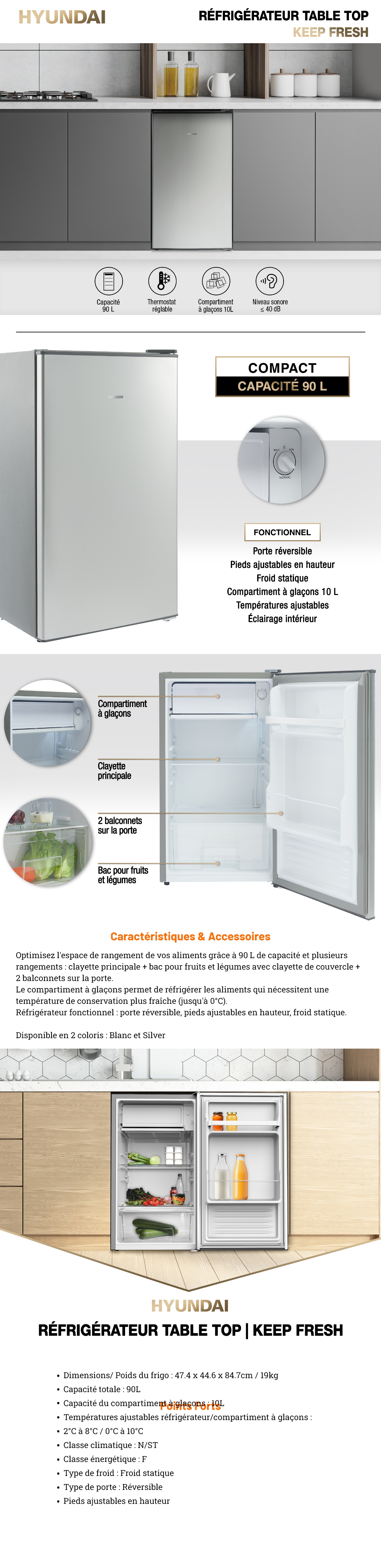 Ce réfrigérateur à prix réduit est parfait pour une cuisine fonctionnelle