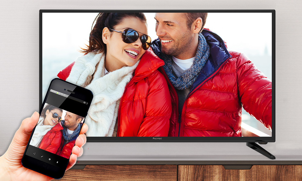 La POLAROID SMART TV LED 32' HD permet de projeter le contenu de votre choix via un appareil compatible